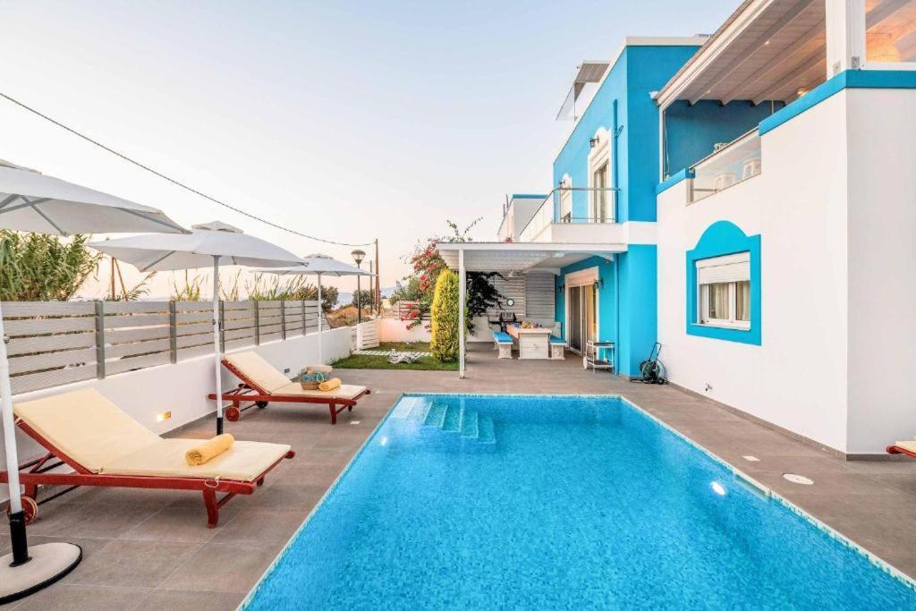 Seabreeze Villa - With Jacuzzi & Heated Pool Mastichari  Ngoại thất bức ảnh